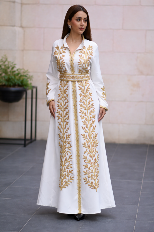 sultana white Abaya